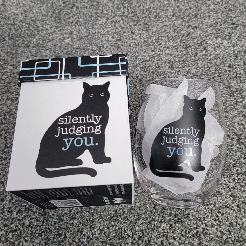 NWT! Silently Judging You - Wine Glass - Picture 2 of 5